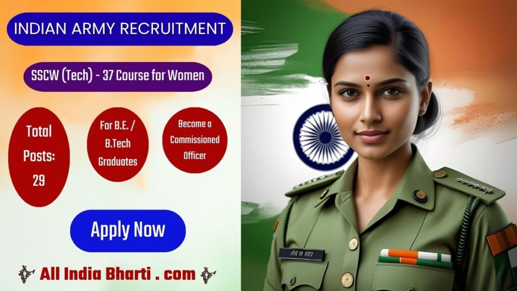 इंडियन आर्मी एसएससी टेक वूमेन भर्ती 2025 की जानकारी - AllIndiaBharti.com द्वारा।
